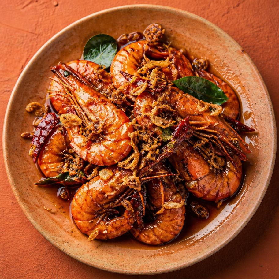 กุ้งผัดซอสมะขาม